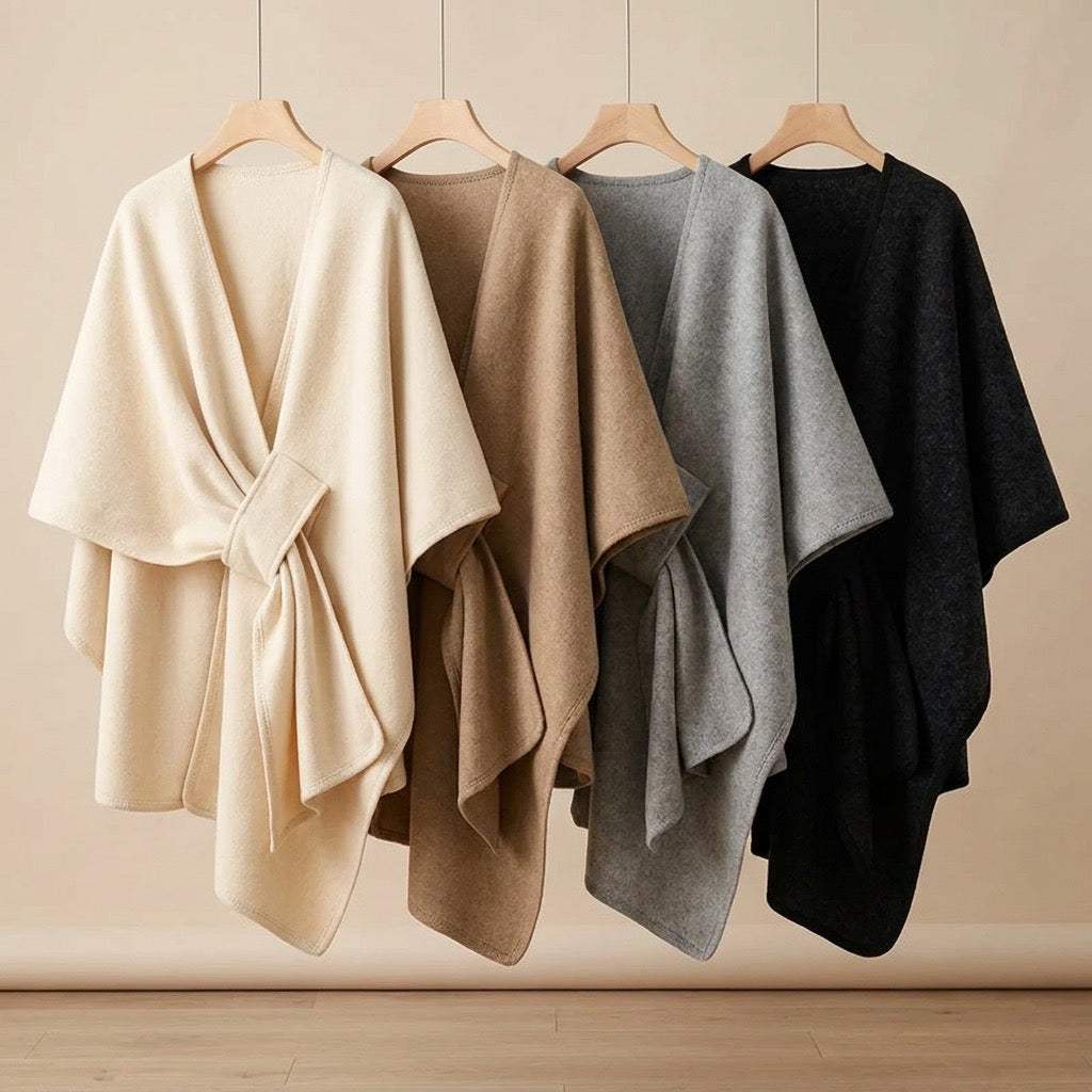 Langer Poncho Schal