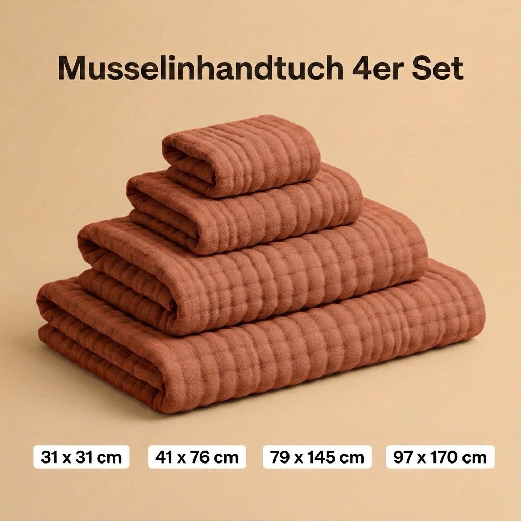 Musselinhandtuch 4er Set