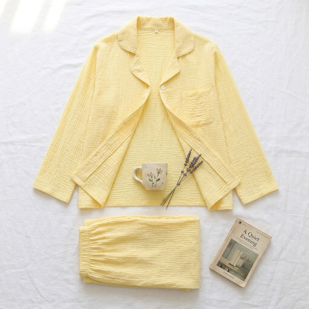 Uni Musselin-Pyjama