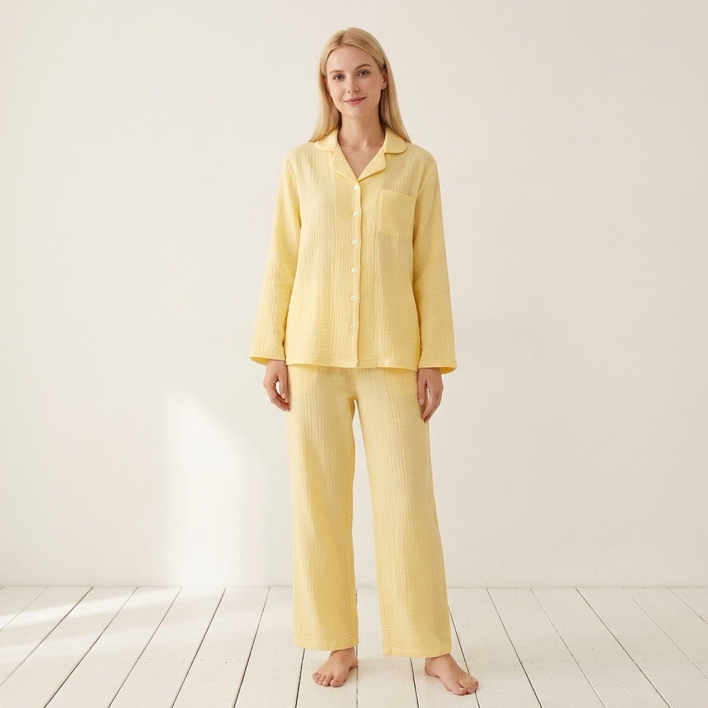 Uni Musselin-Pyjama