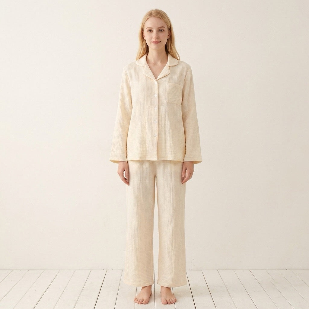 Uni Musselin-Pyjama