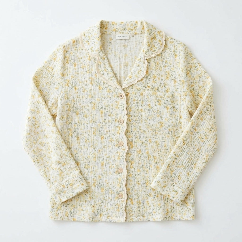 Langer Musselin Pyjama