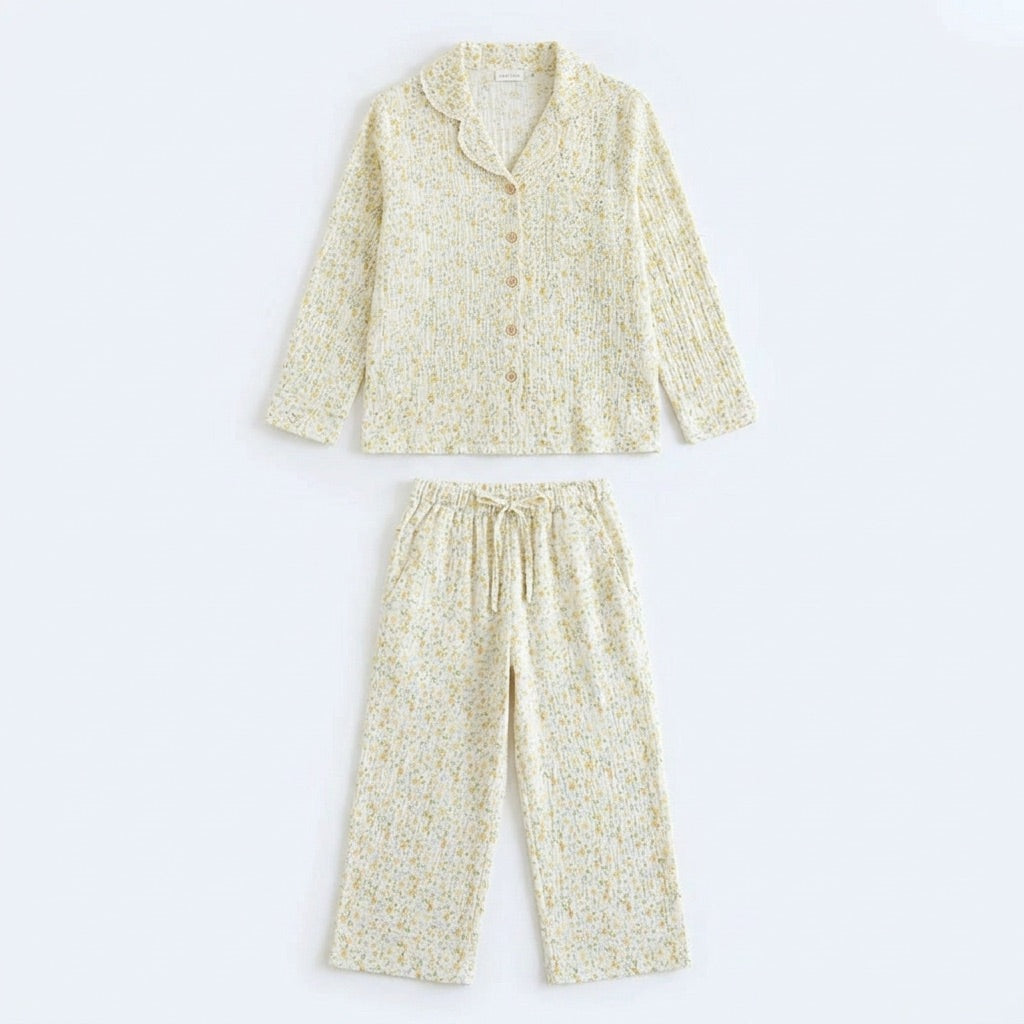 Langer Musselin Pyjama