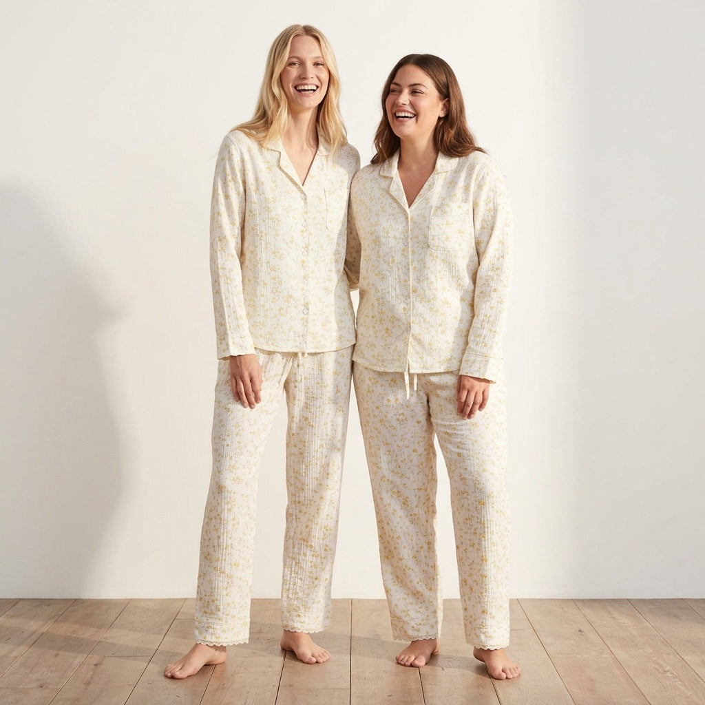 Langer Musselin Pyjama