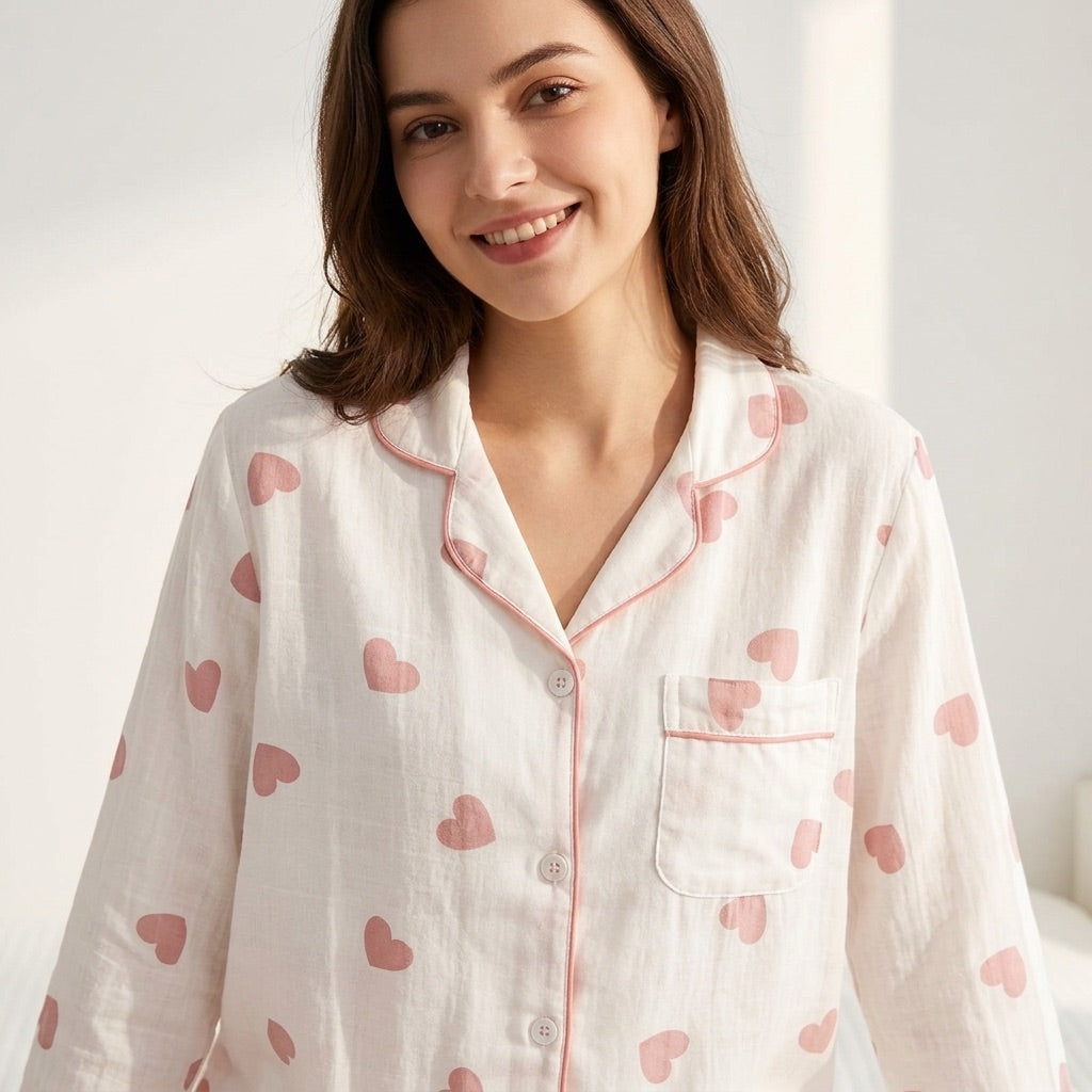 Herz Musselin Pyjama