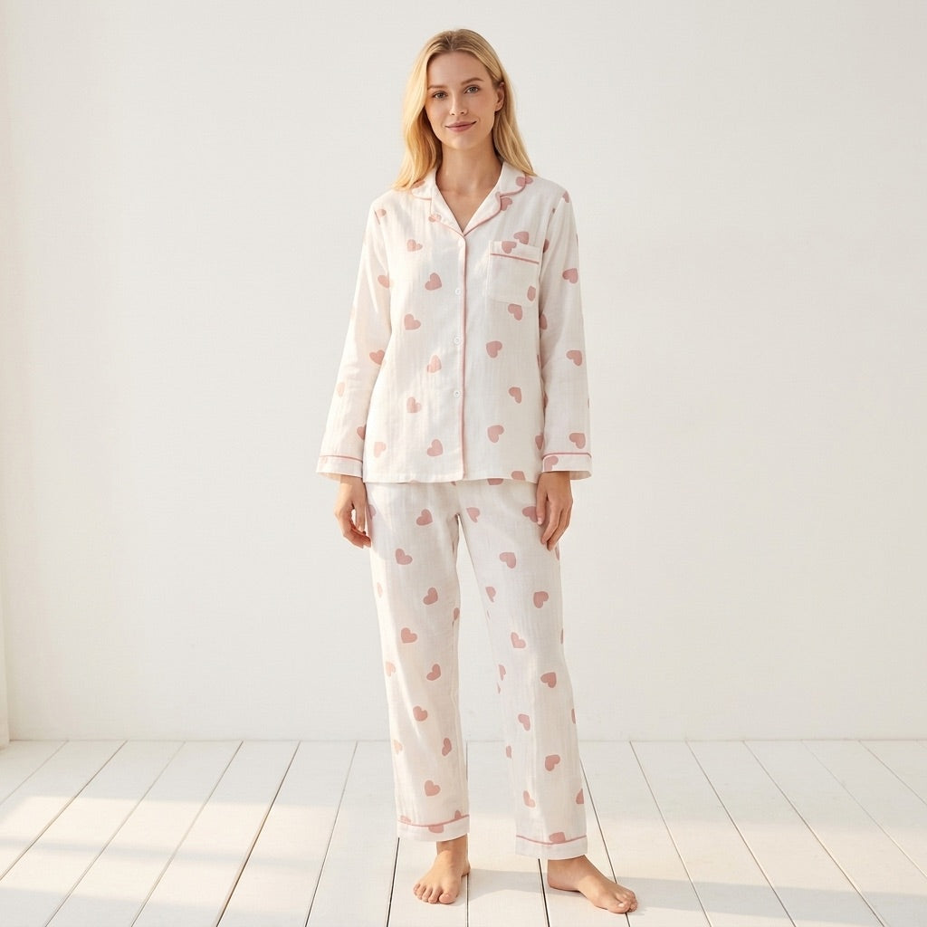 Herz Musselin Pyjama