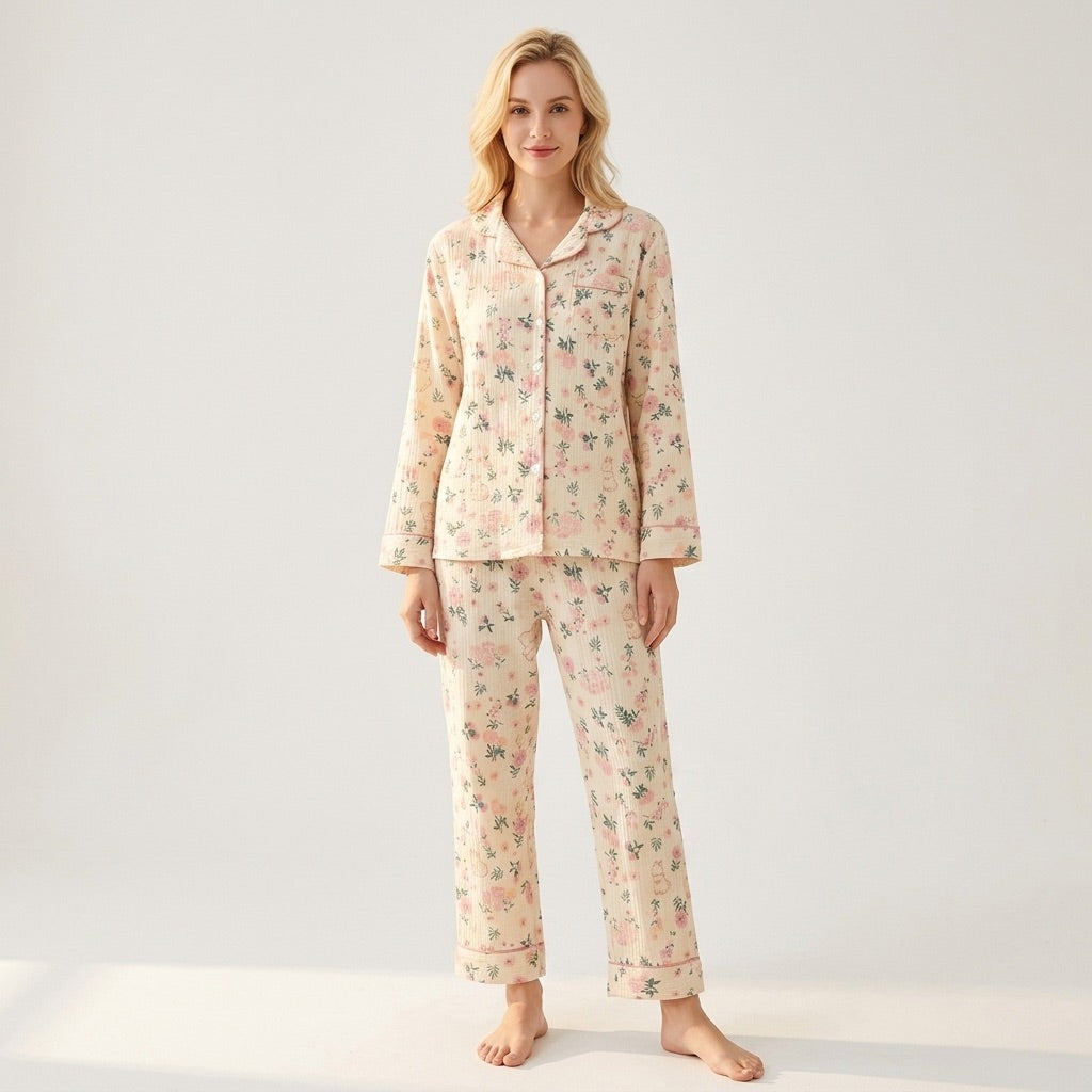 Blumen Musselin Pyjama