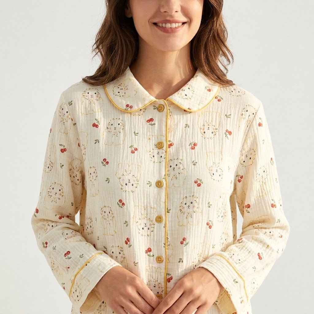 Blumen Musselin Pyjama