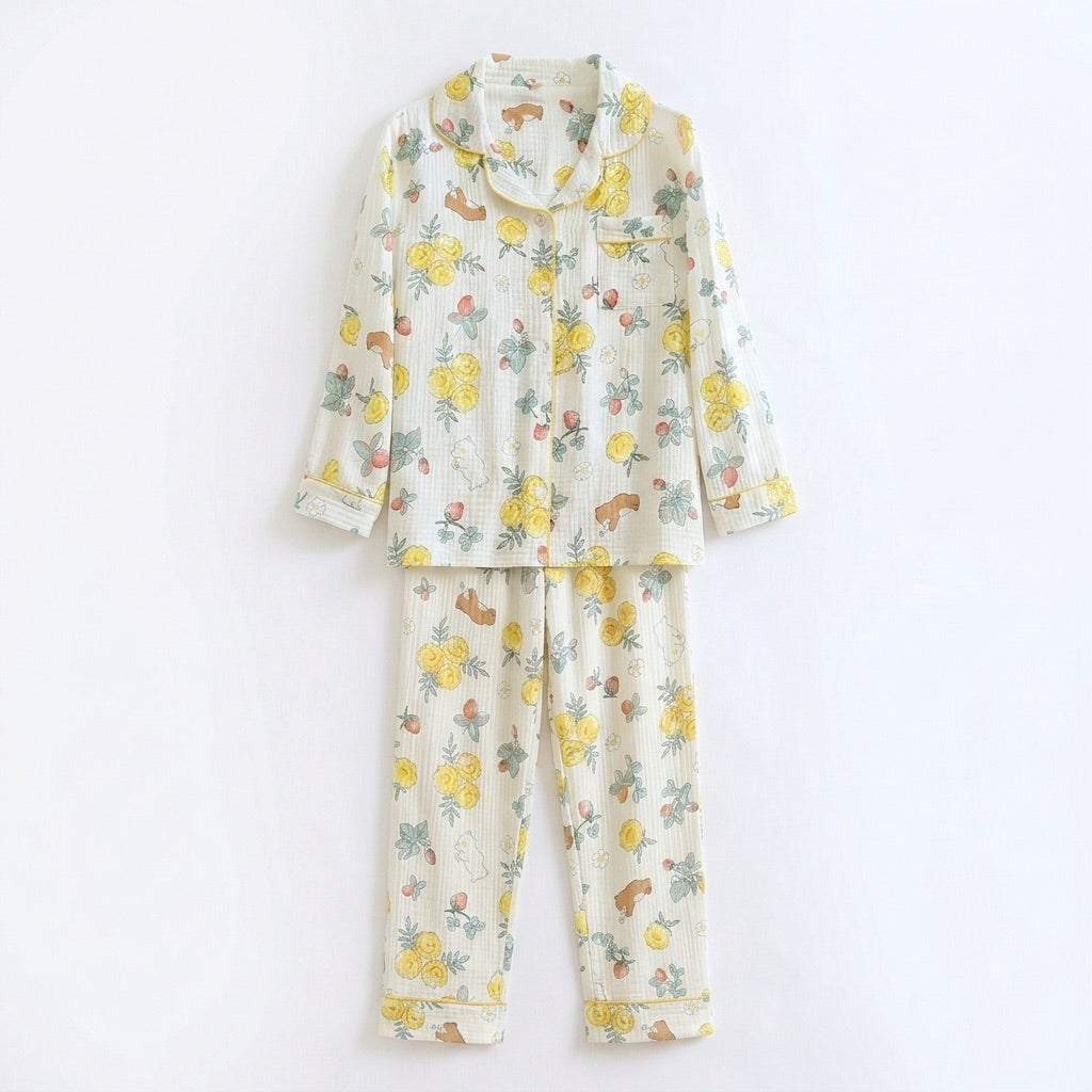 Blumen Musselin Pyjama