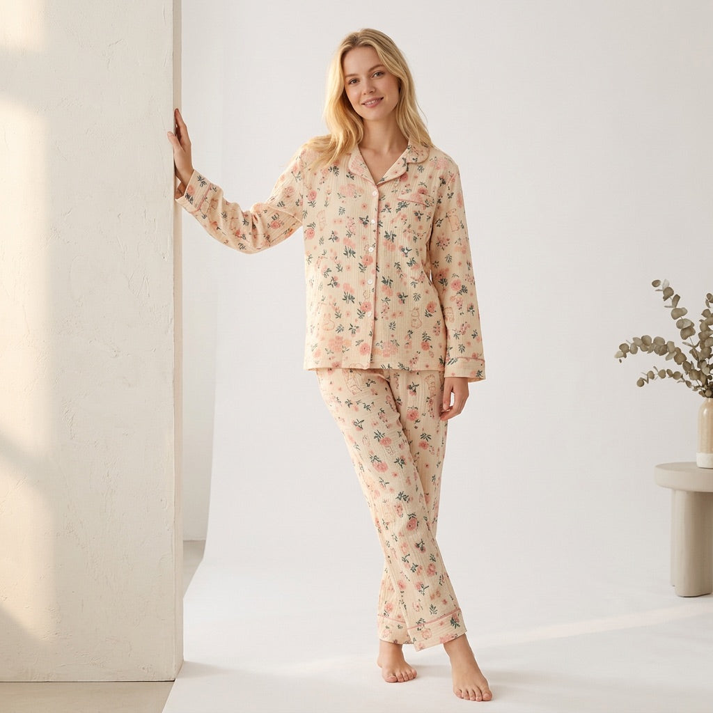 Blumen Musselin Pyjama